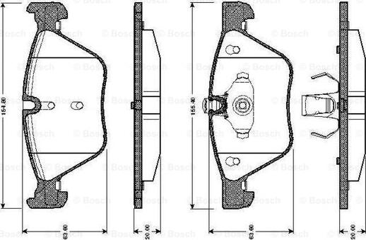 BOSCH 0 986 TB2 466 - Bremžu uzliku kompl., Disku bremzes ps1.lv