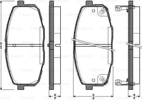 BOSCH 0 986 TB2 460 - Bremžu uzliku kompl., Disku bremzes ps1.lv