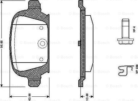 BOSCH 0 986 TB2 404 - Bremžu uzliku kompl., Disku bremzes ps1.lv