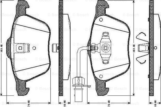 BOSCH 0 986 TB2 405 - Bremžu uzliku kompl., Disku bremzes ps1.lv