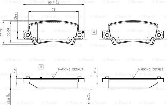 BOSCH 0 986 TB2 416 - Bremžu uzliku kompl., Disku bremzes ps1.lv