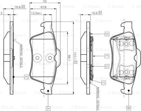 BOSCH 0 986 TB2 410 - Bremžu uzliku kompl., Disku bremzes ps1.lv