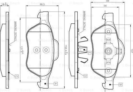 BOSCH 0 986 TB2 434 - Bremžu uzliku kompl., Disku bremzes ps1.lv