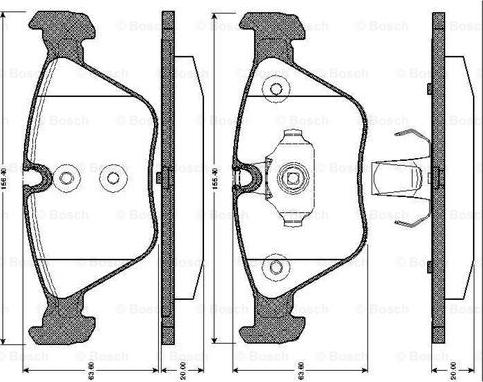 BOSCH 0 986 TB2 435 - Bremžu uzliku kompl., Disku bremzes ps1.lv