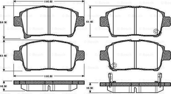 BOSCH 0 986 TB2 438 - Bremžu uzliku kompl., Disku bremzes ps1.lv