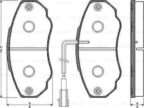 BOSCH 0 986 TB2 432 - Bremžu uzliku kompl., Disku bremzes ps1.lv