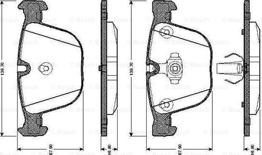 BOSCH 0 986 TB2 422 - Bremžu uzliku kompl., Disku bremzes ps1.lv