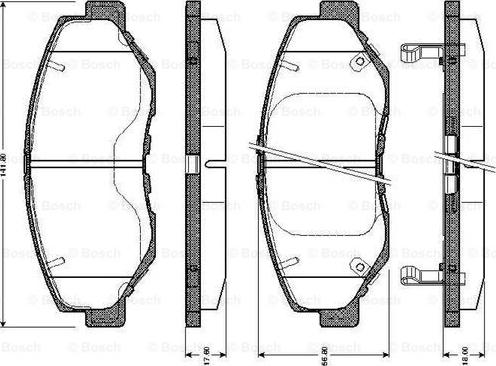 BOSCH 0 986 TB2 427 - Bremžu uzliku kompl., Disku bremzes ps1.lv