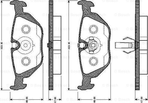 BOSCH 0 986 TB2 595 - Bremžu uzliku kompl., Disku bremzes ps1.lv