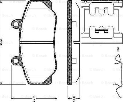 BOSCH 0 986 TB2 542 - Bremžu uzliku kompl., Disku bremzes ps1.lv