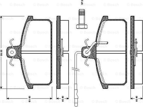 BOSCH 0 986 TB2 501 - Bremžu uzliku kompl., Disku bremzes ps1.lv