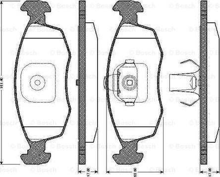 BOSCH 0 986 TB2 539 - Bremžu uzliku kompl., Disku bremzes ps1.lv