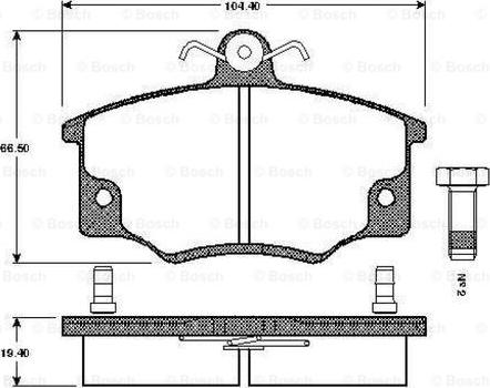 BOSCH 0 986 TB2 525 - Bremžu uzliku kompl., Disku bremzes ps1.lv