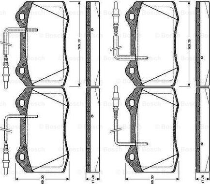 BOSCH 0 986 TB2 694 - Bremžu uzliku kompl., Disku bremzes ps1.lv