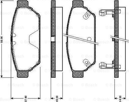 BOSCH 0 986 TB2 698 - Bremžu uzliku kompl., Disku bremzes ps1.lv