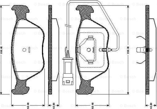 BOSCH 0 986 TB2 697 - Bremžu uzliku kompl., Disku bremzes ps1.lv