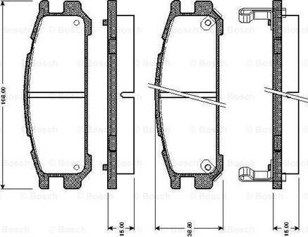 BOSCH 0 986 TB2 645 - Bremžu uzliku kompl., Disku bremzes ps1.lv