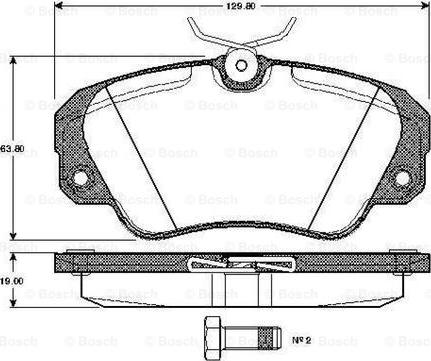 BOSCH 0 986 TB2 666 - Bremžu uzliku kompl., Disku bremzes ps1.lv