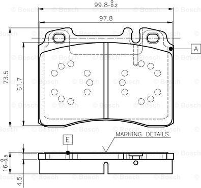 BOSCH 0 986 TB2 662 - Bremžu uzliku kompl., Disku bremzes ps1.lv