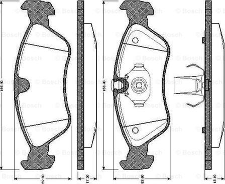 BOSCH 0 986 TB2 612 - Bremžu uzliku kompl., Disku bremzes ps1.lv