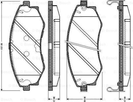 BOSCH 0 986 TB2 634 - Bremžu uzliku kompl., Disku bremzes ps1.lv