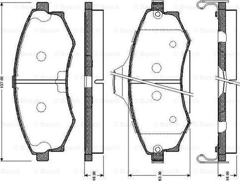 BOSCH 0 986 TB2 636 - Bremžu uzliku kompl., Disku bremzes ps1.lv