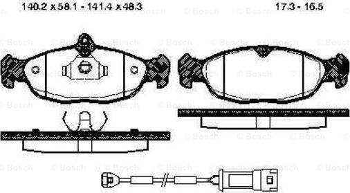 BOSCH 0 986 TB2 679 - Bremžu uzliku kompl., Disku bremzes ps1.lv