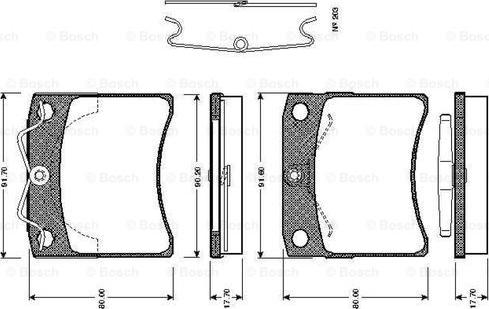 BOSCH 0 986 TB2 670 - Bremžu uzliku kompl., Disku bremzes ps1.lv