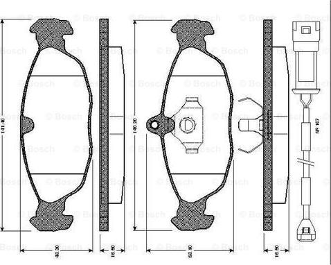 BOSCH 0 986 TB2 677 - Bremžu uzliku kompl., Disku bremzes ps1.lv