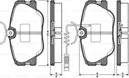 BOSCH 0 986 TB2 099 - Bremžu uzliku kompl., Disku bremzes ps1.lv