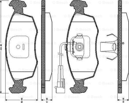 BOSCH 0 986 TB2 093 - Bremžu uzliku kompl., Disku bremzes ps1.lv