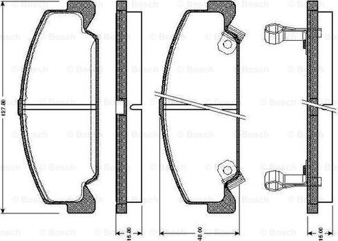 BOSCH 0 986 TB2 097 - Bremžu uzliku kompl., Disku bremzes ps1.lv