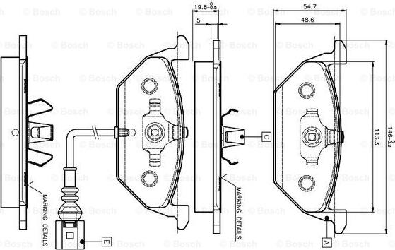 BOSCH 0 986 TB2 041 - Bremžu uzliku kompl., Disku bremzes ps1.lv