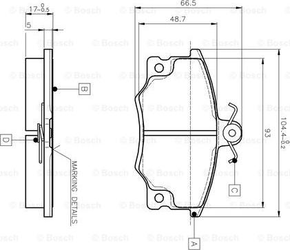 BOSCH 0 986 TB2 006 - Bremžu uzliku kompl., Disku bremzes ps1.lv