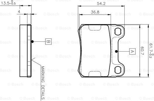 BOSCH 0 986 TB2 007 - Bremžu uzliku kompl., Disku bremzes ps1.lv