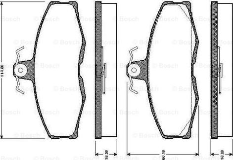 BOSCH 0 986 TB2 081 - Bremžu uzliku kompl., Disku bremzes ps1.lv