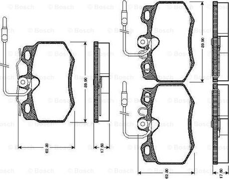 BOSCH 0 986 TB2 088 - Bremžu uzliku kompl., Disku bremzes ps1.lv