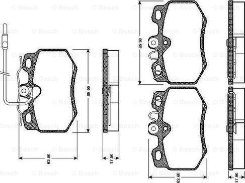 BOSCH 0 986 TB2 087 - Bremžu uzliku kompl., Disku bremzes ps1.lv