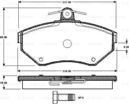 BOSCH 0 986 TB2 039 - Bremžu uzliku kompl., Disku bremzes ps1.lv