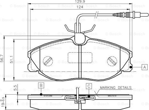 BOSCH 0 986 TB2 035 - Bremžu uzliku kompl., Disku bremzes ps1.lv