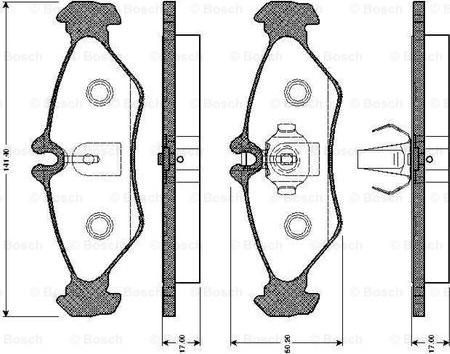 BOSCH 0 986 TB2 031 - Bremžu uzliku kompl., Disku bremzes ps1.lv