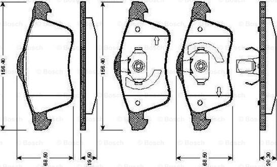 BOSCH 0 986 TB2 038 - Bremžu uzliku kompl., Disku bremzes ps1.lv