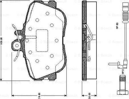 BOSCH 0 986 TB2 024 - Bremžu uzliku kompl., Disku bremzes ps1.lv