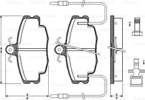 BOSCH 0 986 TB2 075 - Bremžu uzliku kompl., Disku bremzes ps1.lv