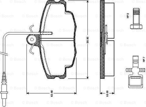 BOSCH 0 986 TB2 076 - Bremžu uzliku kompl., Disku bremzes ps1.lv