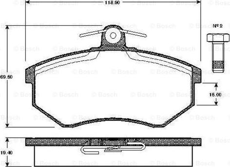 BOSCH 0 986 TB2 070 - Bremžu uzliku kompl., Disku bremzes ps1.lv