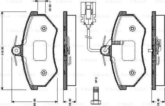 BOSCH 0 986 TB2 072 - Bremžu uzliku kompl., Disku bremzes ps1.lv