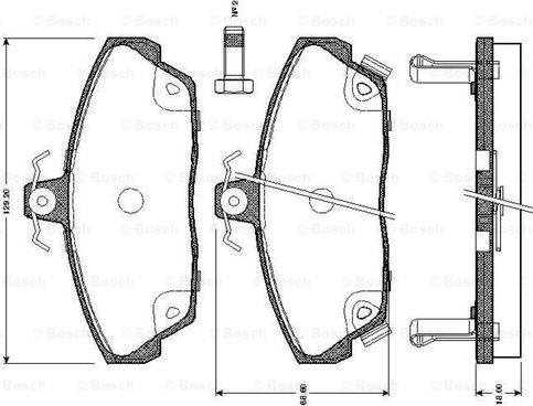 BOSCH 0 986 TB2 190 - Bremžu uzliku kompl., Disku bremzes ps1.lv