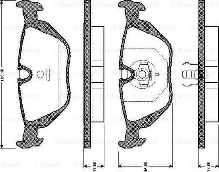 BOSCH 0 986 TB2 146 - Bremžu uzliku kompl., Disku bremzes ps1.lv