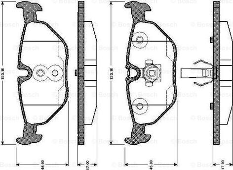 BOSCH 0 986 TB2 147 - Bremžu uzliku kompl., Disku bremzes ps1.lv